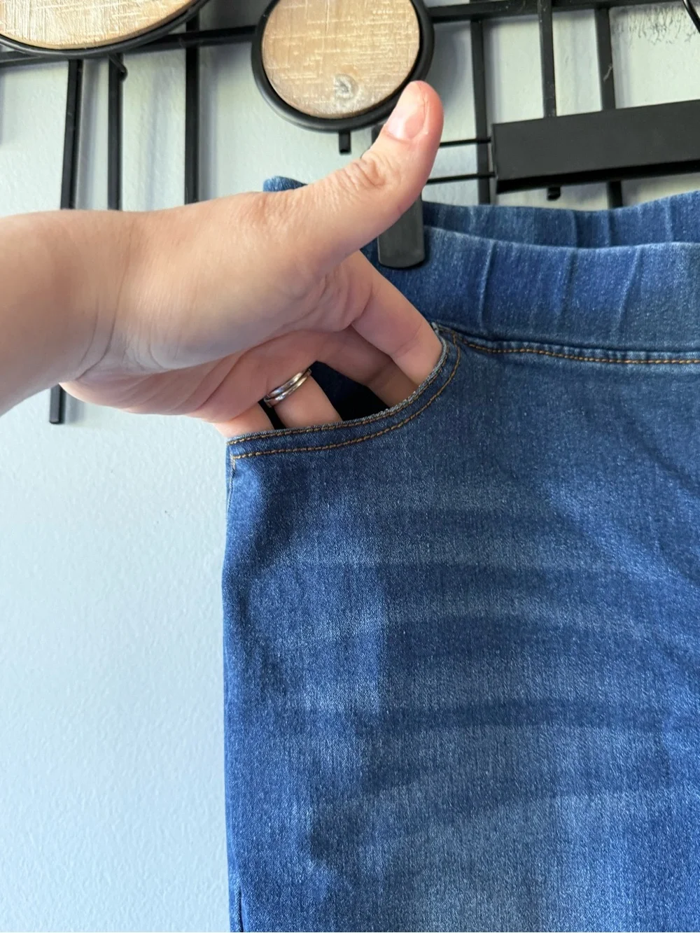JVINI Indigo Elastic Waist Jeggings